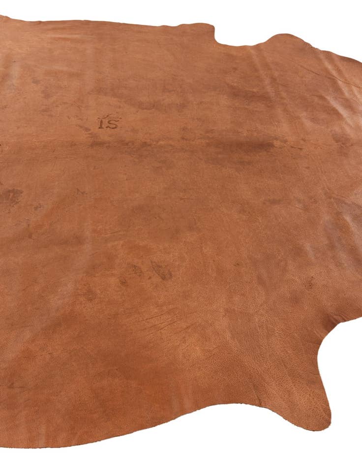 Detail image of  6' 5 x 6' 10 Cowhide Leather Square Rug