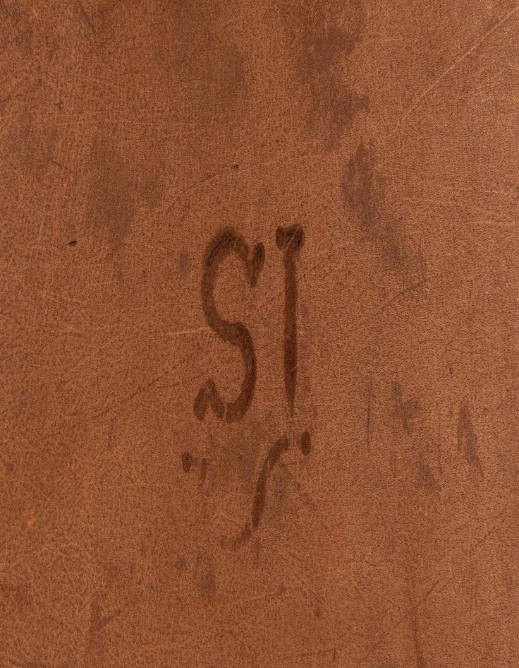 Detail image of  6' 5 x 6' 10 Cowhide Leather Square Rug