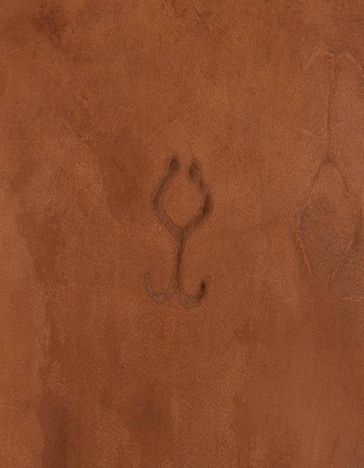 Detail image of  7' 2 x 7' 7 Cowhide Leather Square Rug