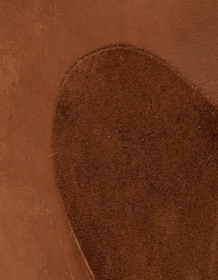 Detail image of  7' 2 x 7' 7 Cowhide Leather Square Rug