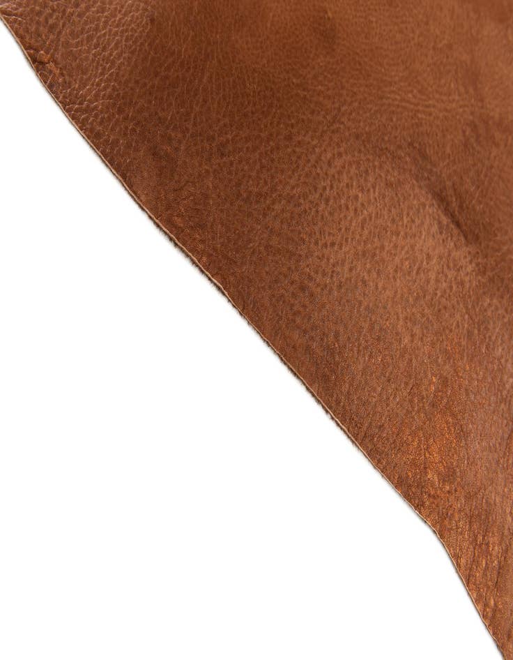 Detail image of  6' 8 x 6' 8 Cowhide Leather Square Rug