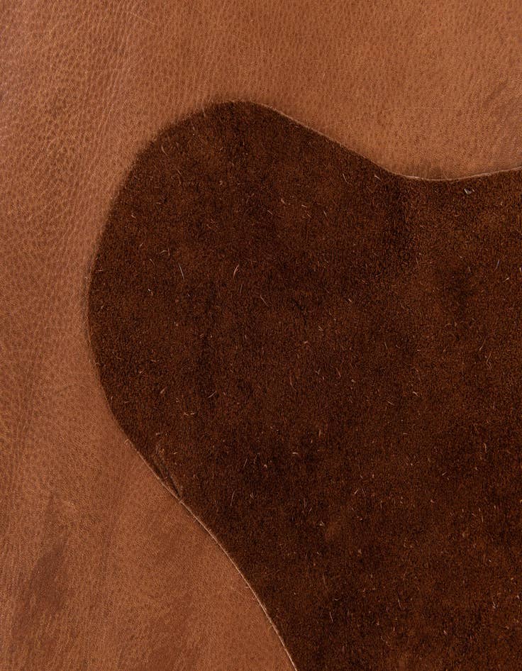 Detail image of  6' 8 x 6' 8 Cowhide Leather Square Rug