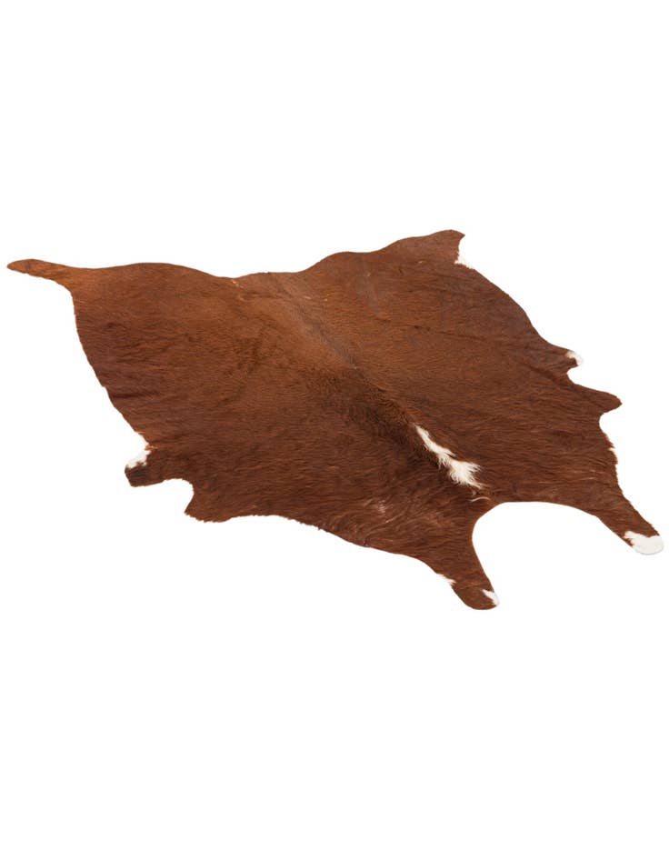 Detail image of  4' 11 x 5' 1 Cowhide Leather Square Rug