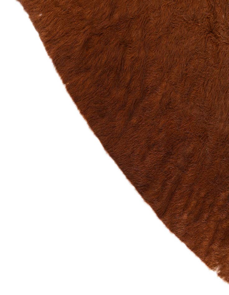 Detail image of  4' 11 x 5' 1 Cowhide Leather Square Rug