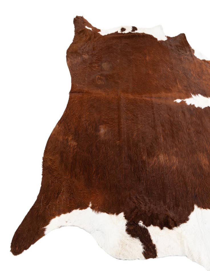 Detail image of  7' 2 x 7' 7 Cowhide Leather Square Rug