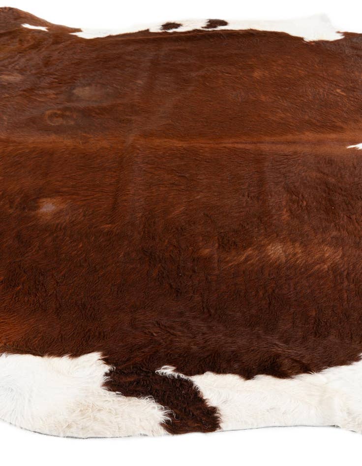 Detail image of  7' 2 x 7' 7 Cowhide Leather Square Rug