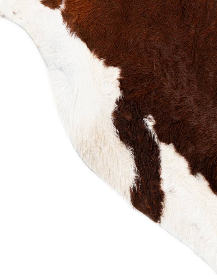 Detail image of  7' 2 x 7' 7 Cowhide Leather Square Rug