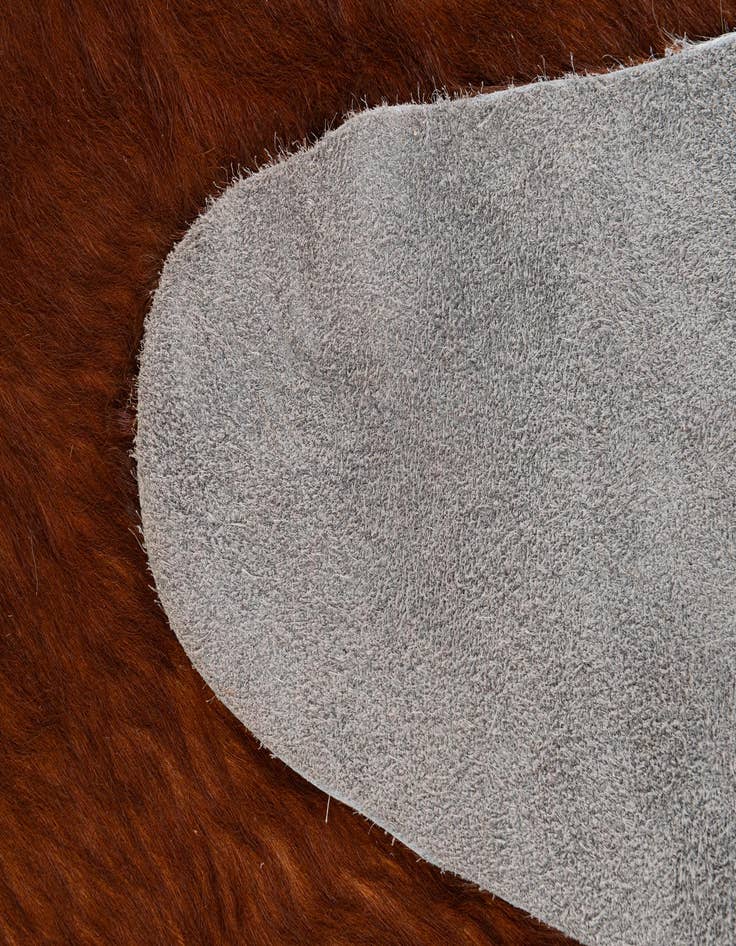 Detail image of  7' 2 x 7' 7 Cowhide Leather Square Rug