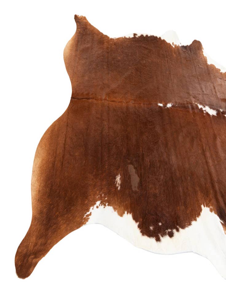 Detail image of  6' 5 x 6' 11 Cowhide Leather Square Rug