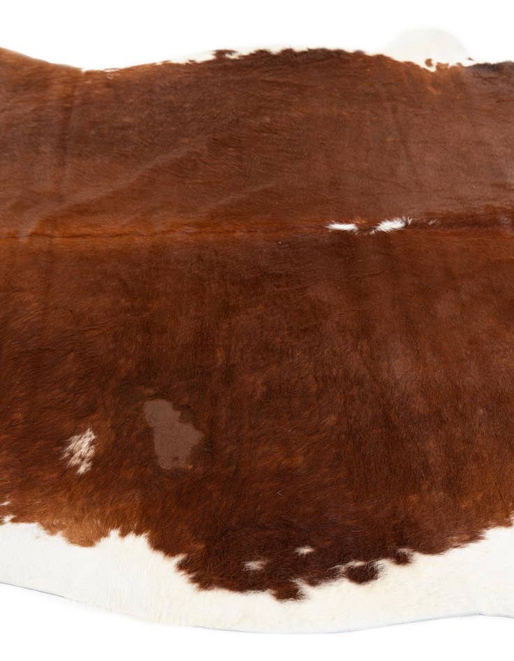 Detail image of  6' 5 x 6' 11 Cowhide Leather Square Rug