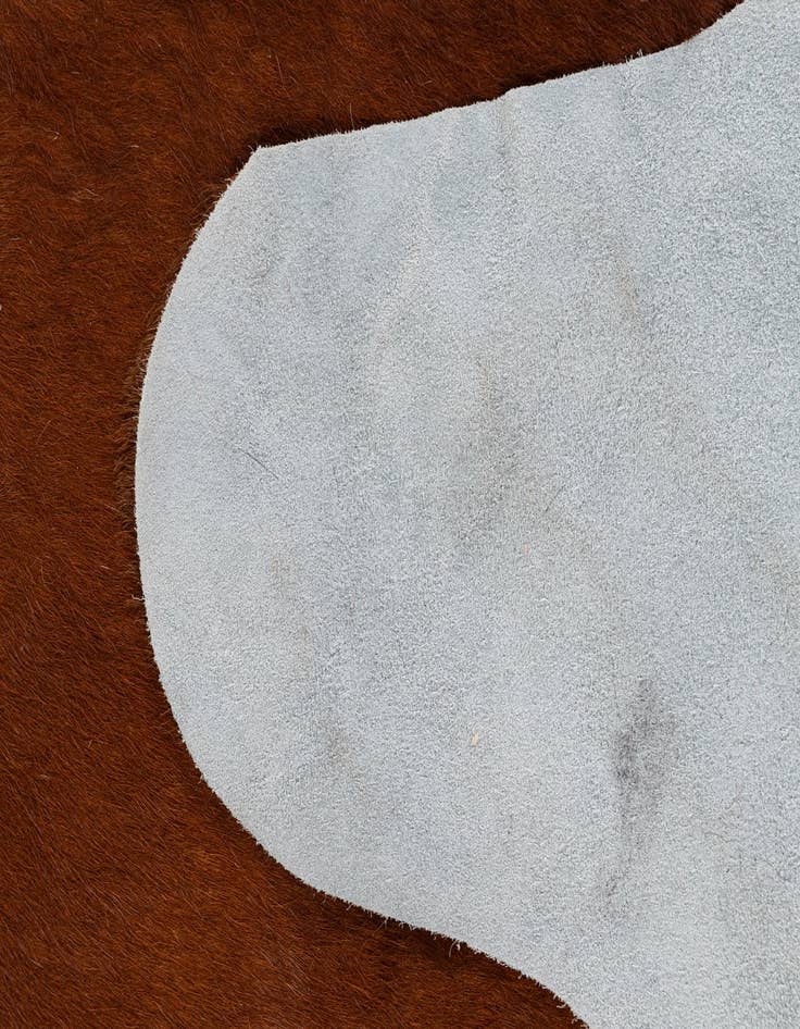 Detail image of  6' 5 x 6' 11 Cowhide Leather Square Rug