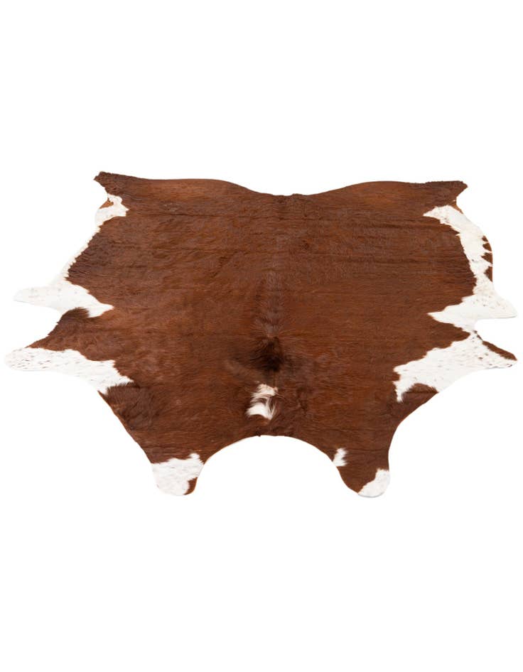 Detail image of  6' 5 x 7' Cowhide Leather Square Rug