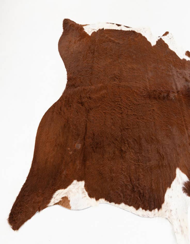 Detail image of  6' 5 x 7' Cowhide Leather Square Rug