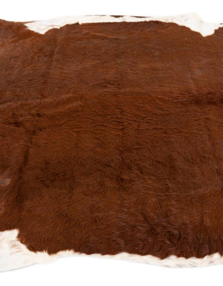Detail image of  6' 5 x 7' Cowhide Leather Square Rug