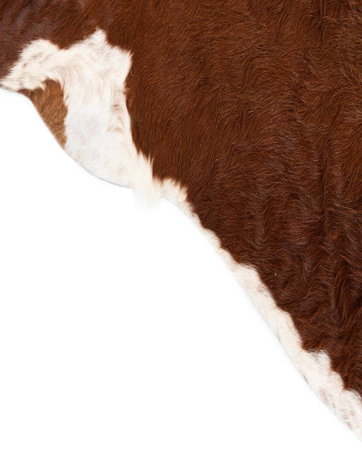 Detail image of  6' 5 x 7' Cowhide Leather Square Rug