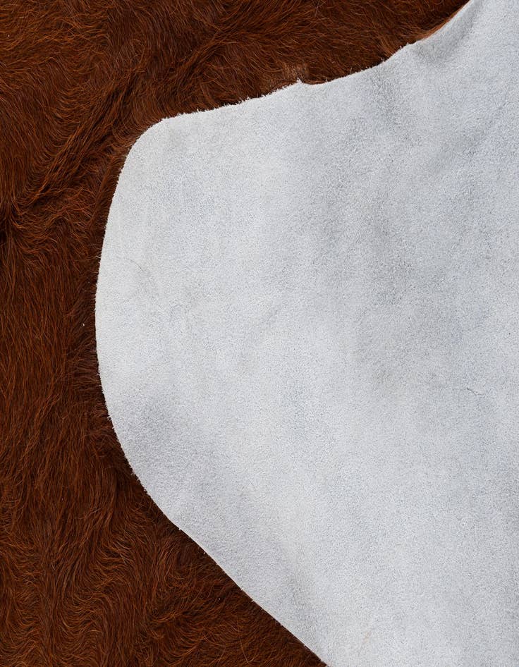 Detail image of  6' 5 x 7' Cowhide Leather Square Rug