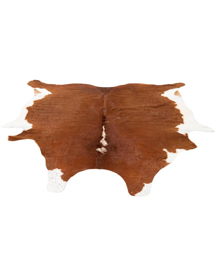 Detail image of  6' 4 x 6' 5 Cowhide Leather Square Rug