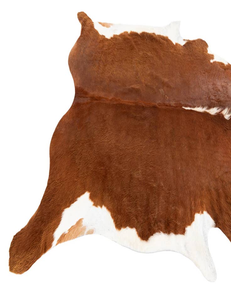 Detail image of  6' 4 x 6' 5 Cowhide Leather Square Rug