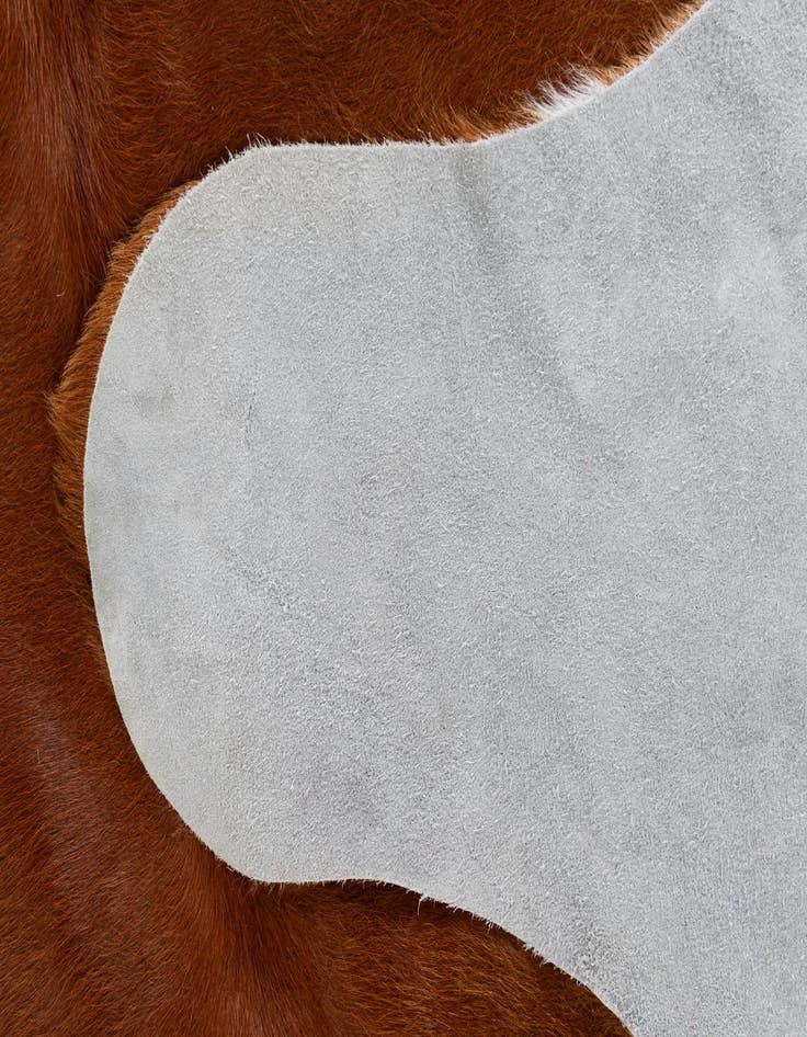 Detail image of  6' 4 x 6' 5 Cowhide Leather Square Rug