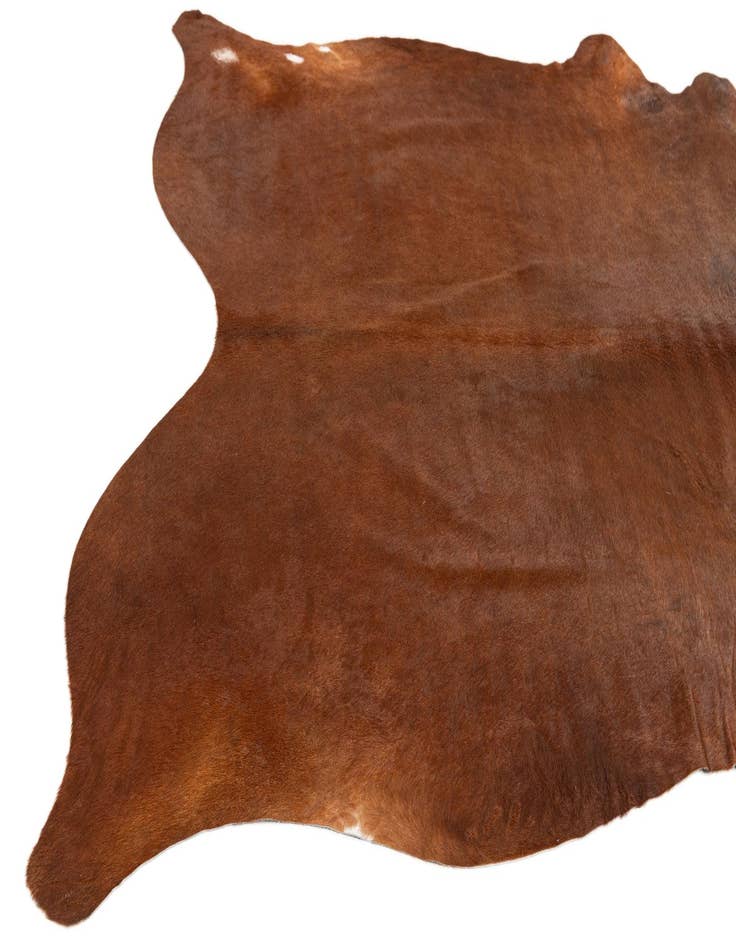 Detail image of  6' 5 x 7' 3 Cowhide Leather Square Rug