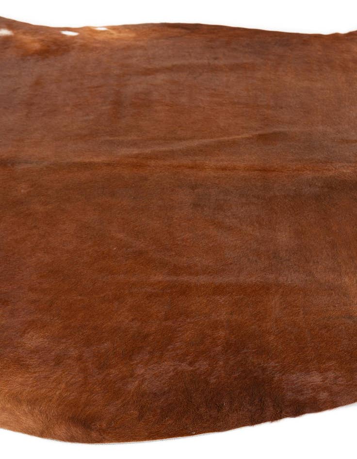 Detail image of  6' 5 x 7' 3 Cowhide Leather Square Rug