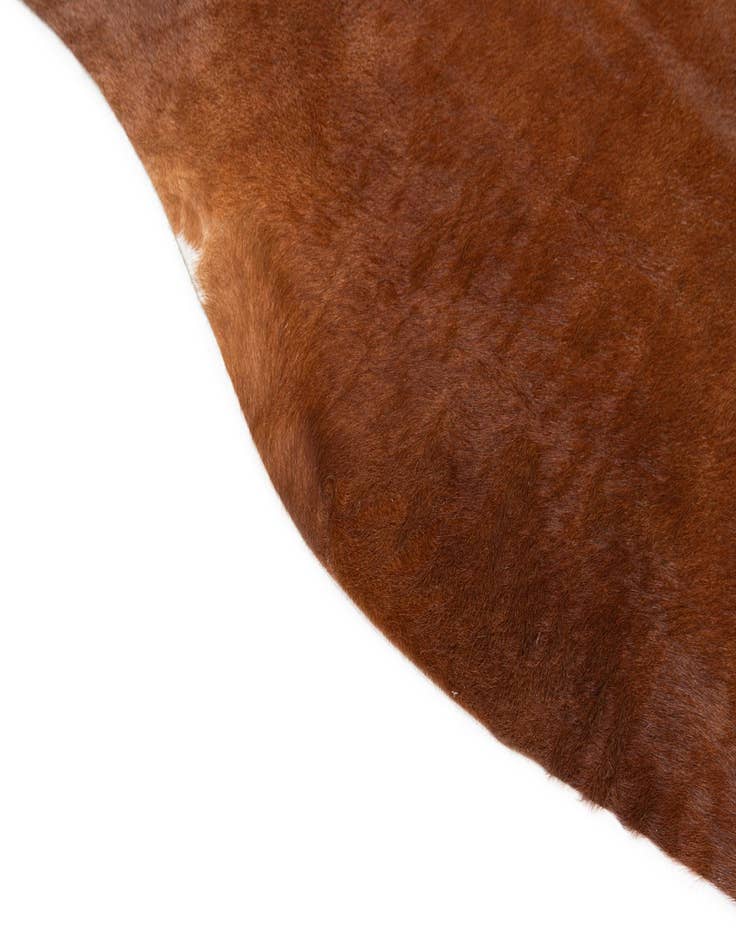 Detail image of  6' 5 x 7' 3 Cowhide Leather Square Rug