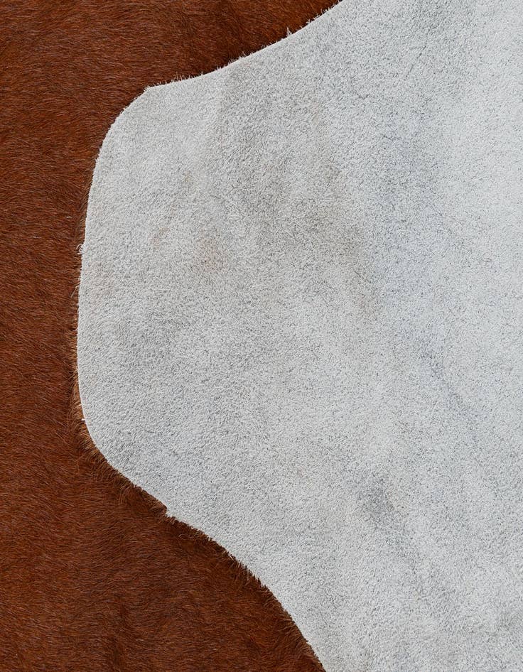 Detail image of  6' 5 x 7' 3 Cowhide Leather Square Rug