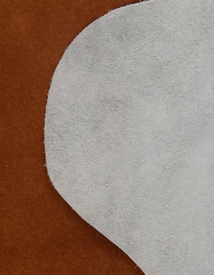 Detail image of  6' 7 x 7' 1 Cowhide Leather Square Rug