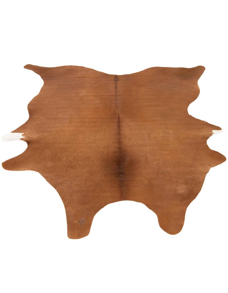 Detail image of  5' 10 x 6' 7 Cowhide Leather Square Rug