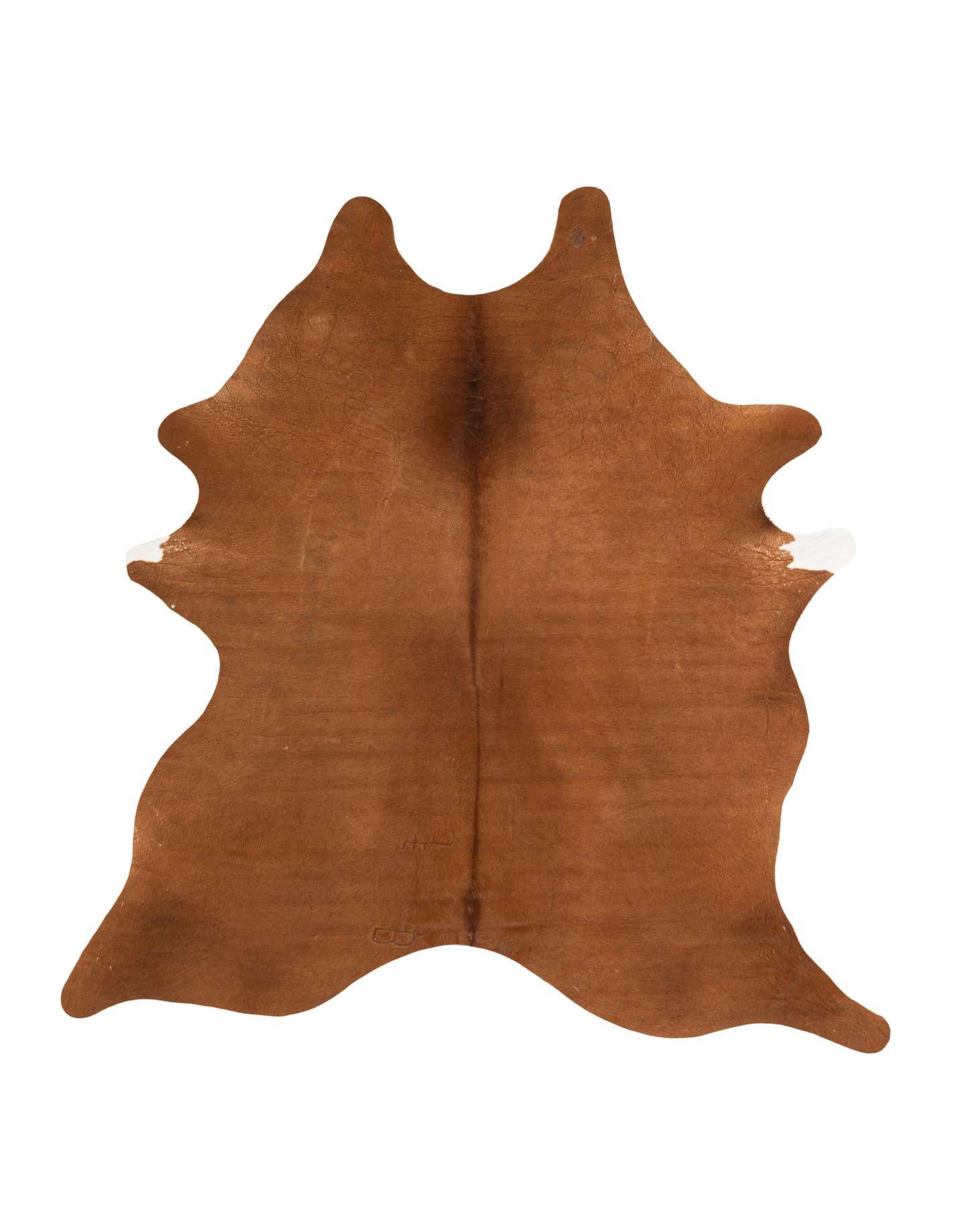 Primary image  5' 10 x 6' 7 Cowhide Leather Square Rug