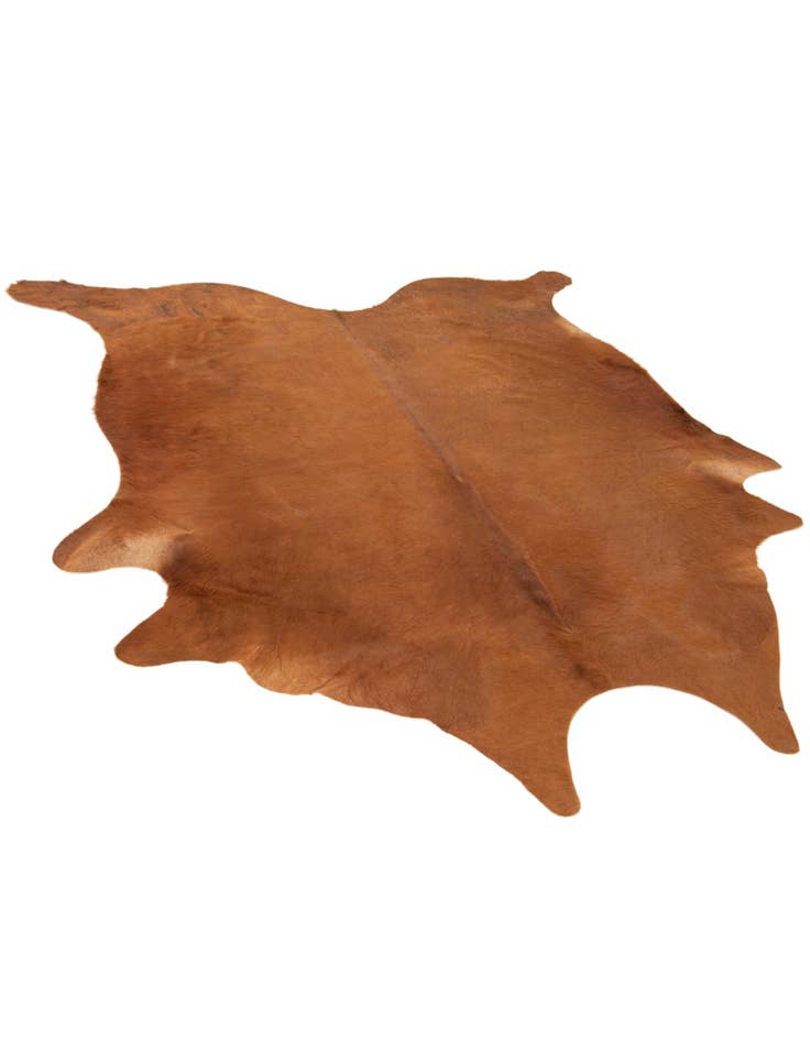 Detail image of  6' 9 x 7' 2 Cowhide Leather Square Rug