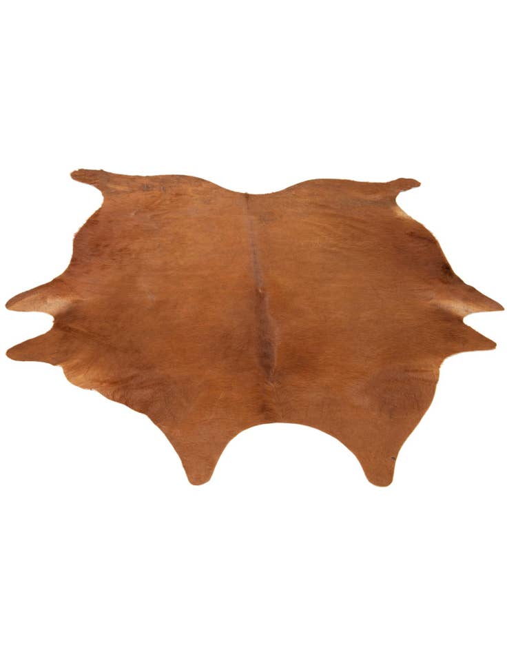 Detail image of  6' 9 x 7' 2 Cowhide Leather Square Rug