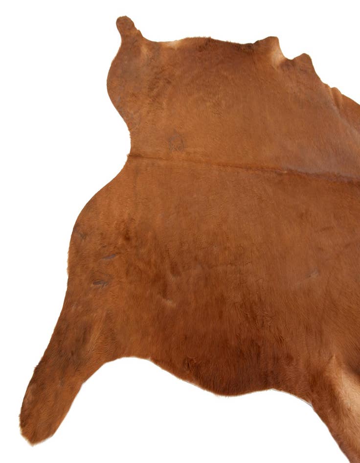 Detail image of  6' 9 x 7' 2 Cowhide Leather Square Rug