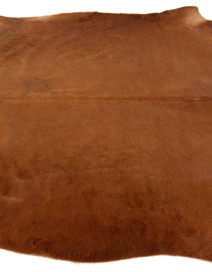 Detail image of  6' 9 x 7' 2 Cowhide Leather Square Rug