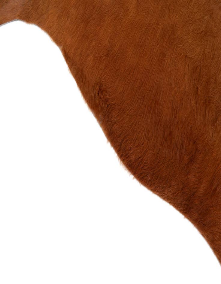 Detail image of  6' 9 x 7' 2 Cowhide Leather Square Rug