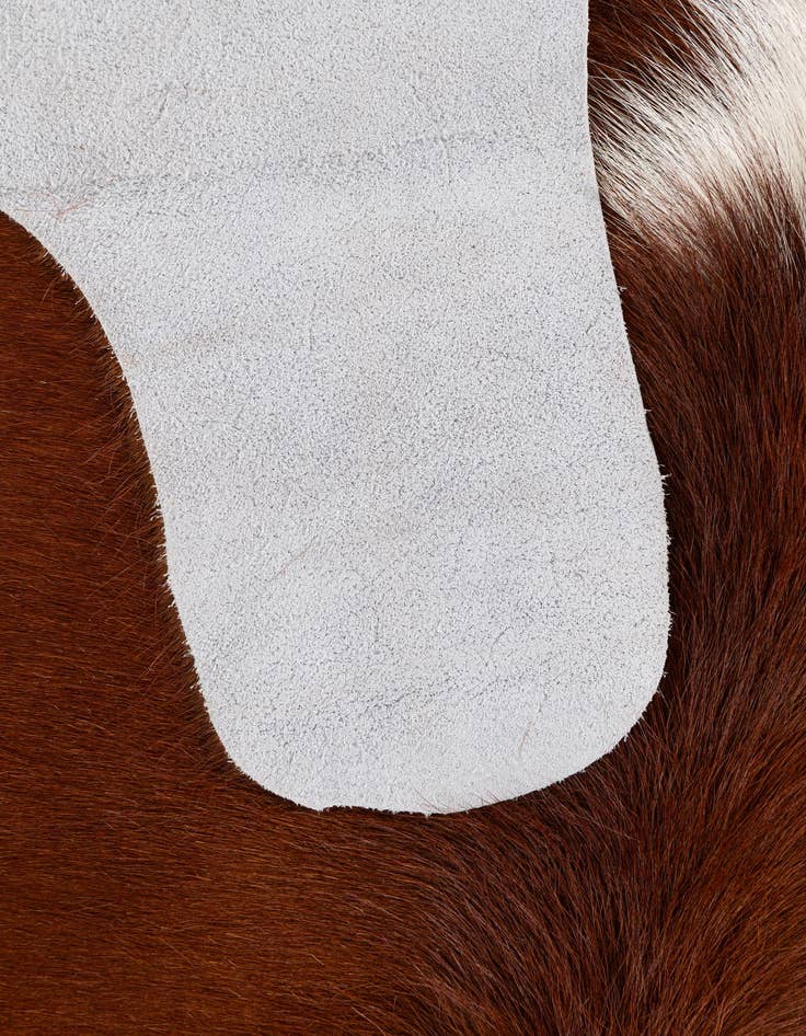 Detail image of  5' 5 x 5' 5 Cowhide Leather Square Rug