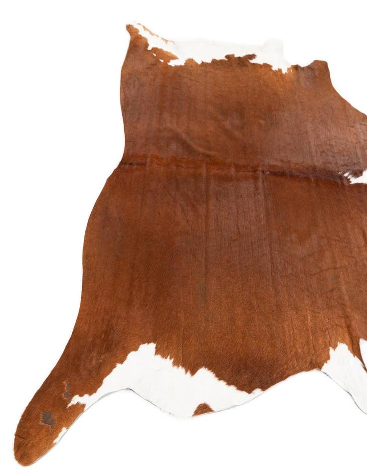 Detail image of  6' 2 x 6' 8 Cowhide Leather Square Rug