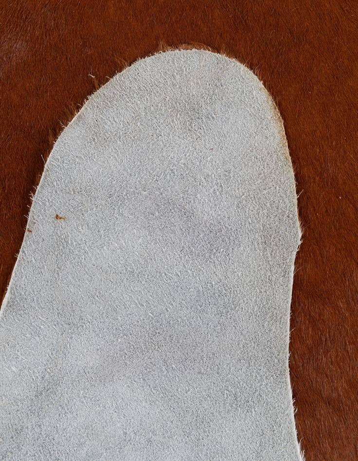 Detail image of  6' 2 x 6' 8 Cowhide Leather Square Rug