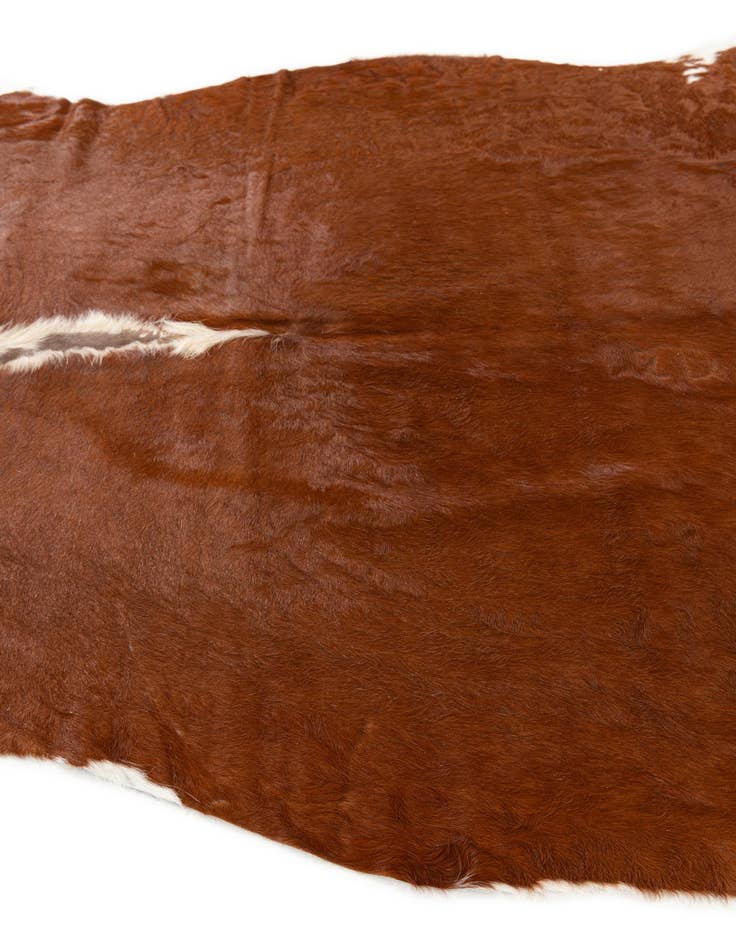 Detail image of  5' 2 x 5' 4 Cowhide Leather Square Rug