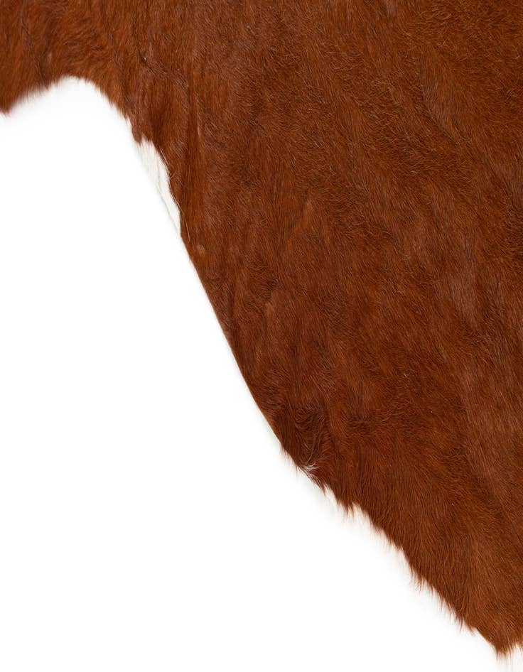 Detail image of  5' 2 x 5' 4 Cowhide Leather Square Rug