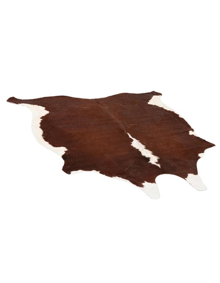 Detail image of  5' 5 x 5' 7 Cowhide Leather Square Rug