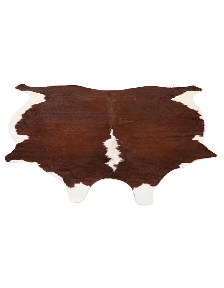 Detail image of  5' 5 x 5' 7 Cowhide Leather Square Rug