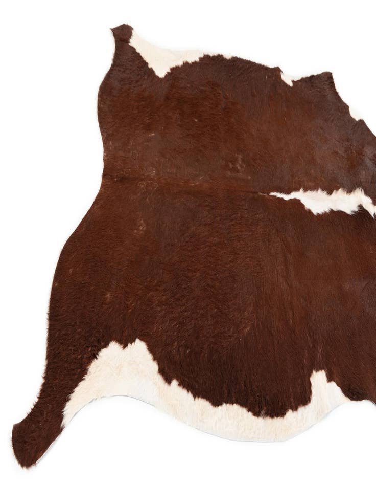 Detail image of  5' 5 x 5' 7 Cowhide Leather Square Rug