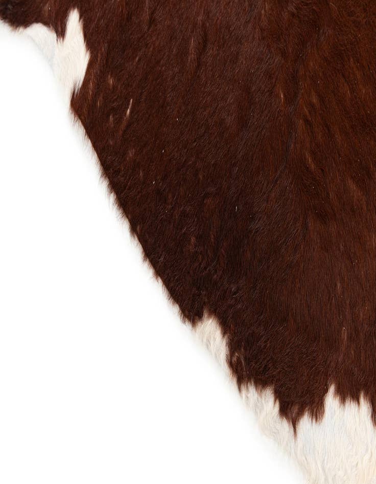 Detail image of  5' 5 x 5' 7 Cowhide Leather Square Rug