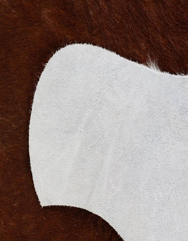 Detail image of  5' 5 x 5' 7 Cowhide Leather Square Rug