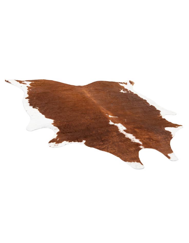 Detail image of  6' 11 x 7' 1 Cowhide Leather Square Rug