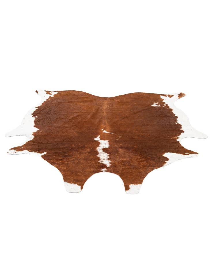 Detail image of  6' 11 x 7' 1 Cowhide Leather Square Rug