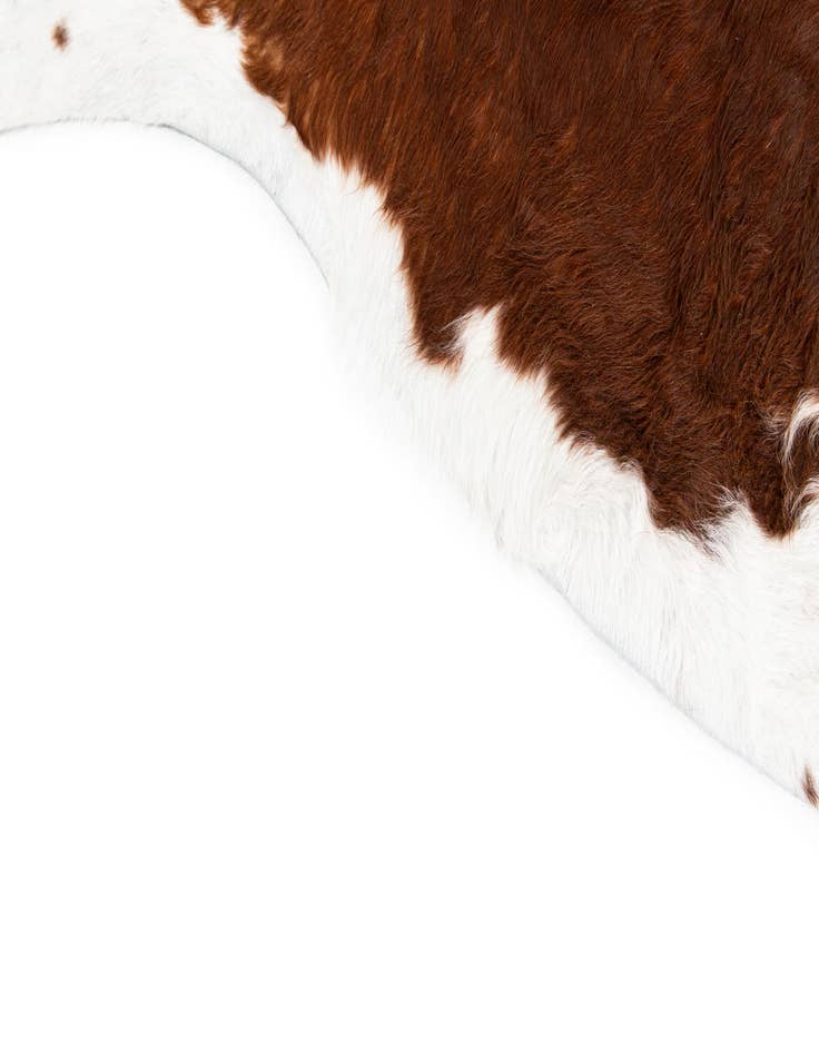 Detail image of  6' 11 x 7' 1 Cowhide Leather Square Rug