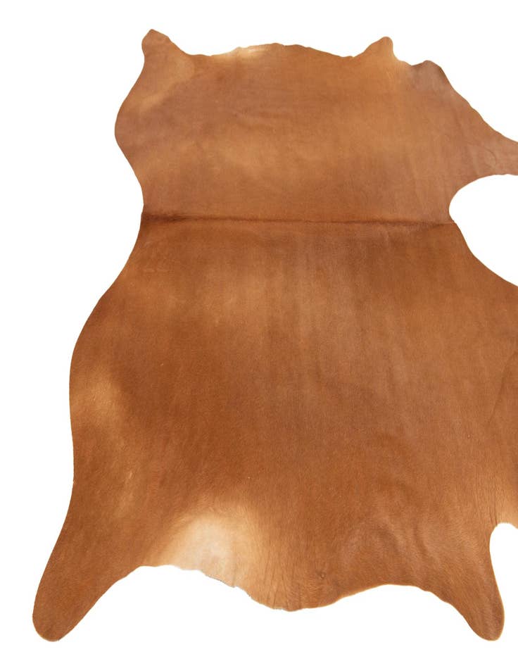 Detail image of  6' 1 x 6' 5 Cowhide Leather Square Rug