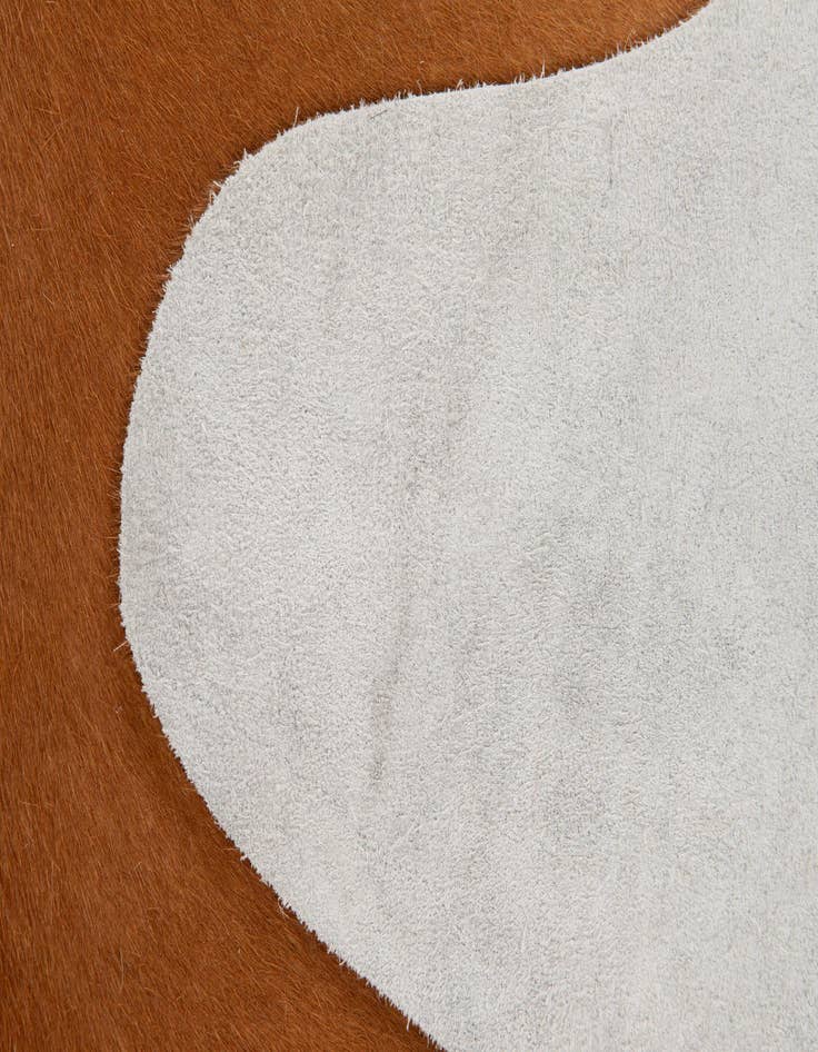 Detail image of  6' 1 x 6' 5 Cowhide Leather Square Rug